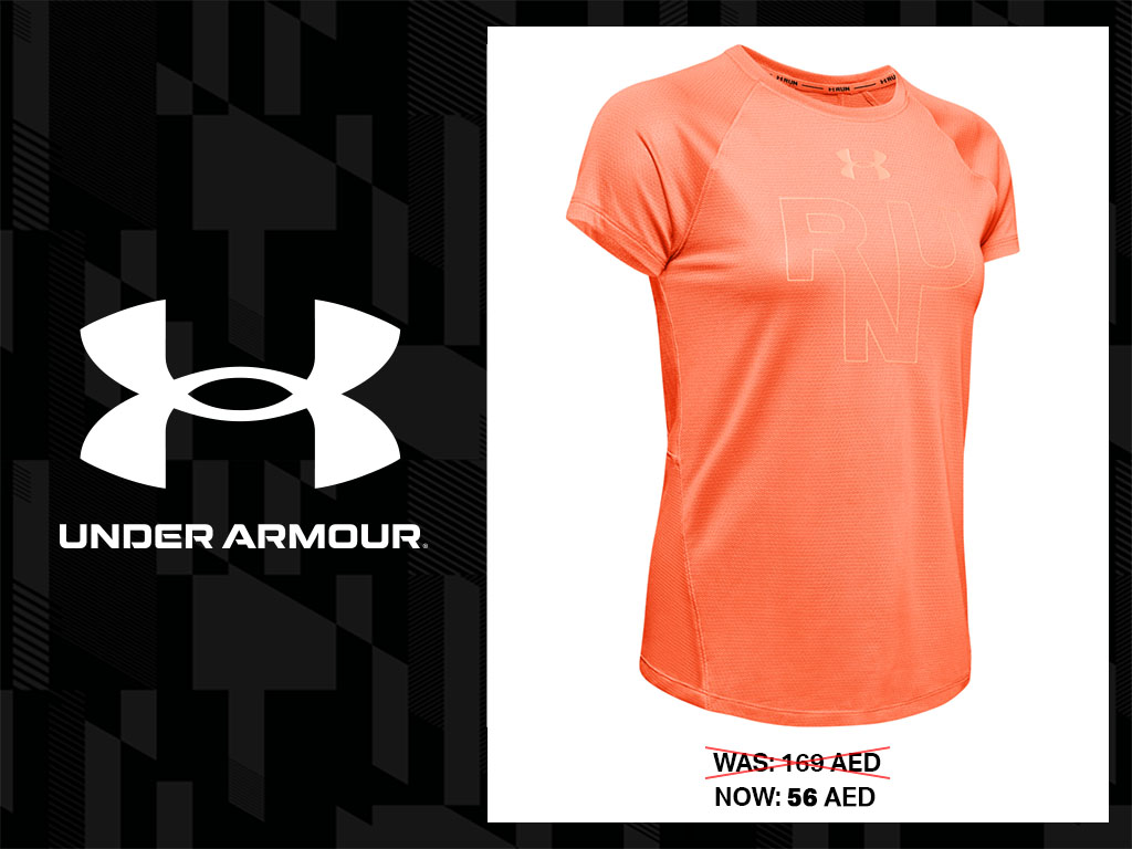 orange under armor t-shirt with sale on it 