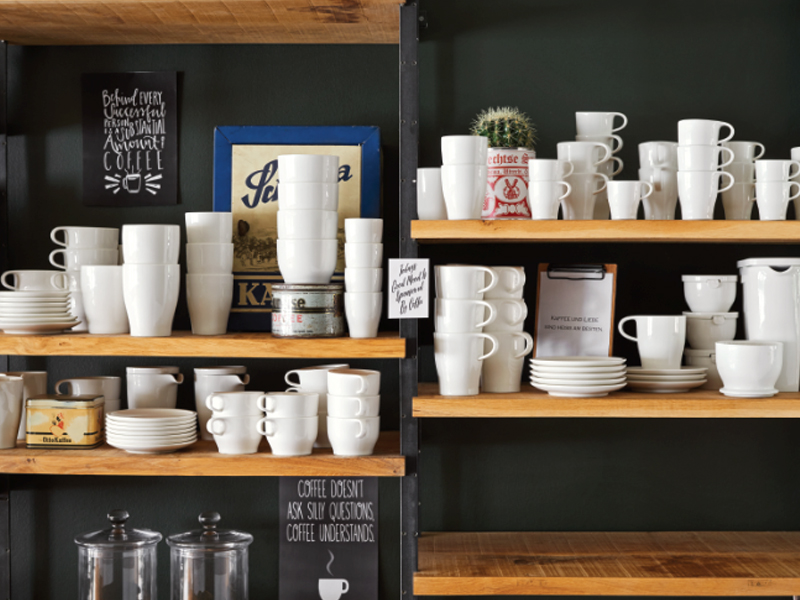 coffee corner with segnefecant ceramic cups